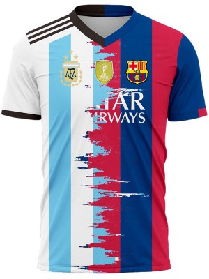 Argentina X Barcelona maillot de football Messi 10 pour adulte vêtements de sport pour hommes ensemble de football haut chemise 2025-2026